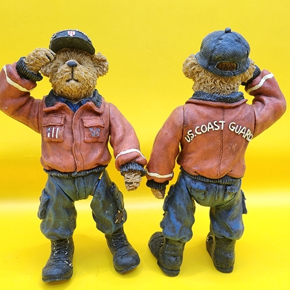 2 Boyds Bears U.S. Coast Guard Seaman Bearsdale Poseable Figurines Resin 4.5" - Picture 6 of 6